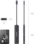 LENTION USB C Hub with 100W Charging, 4K@60Hz HDMI, Dual Card Reader, USB 3.0 & 2.0 Compatible 2025-2016 MacBook Pro, New Mac Air/Surface, Chromebook, More, Stable Driver Adapter (CB-CE18p.Black)