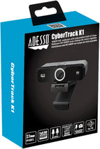 Adesso CyberTrack K1 1080P Full HD Fixed Focus USB Webcam with Adjustable View Angle Built-in Dual Microphones, Privacy Shutter, Audio/Video Mode Privacy ON/Off Switch & Tripod Mount