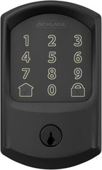 SCHLAGE BE489WB GRW 622 Encode WiFi Deadbolt Smart Lock, Keyless Entry Touchscreen Door Lock with Greenwich Trim, Matte Black