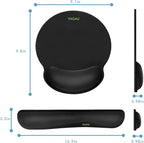 Comfy Mee Premium Memory Foam Keyboard and Mouse Wrist Rest Pads Set- for Comfortable Typing &Wrist Pain Relief (Pack of 2)