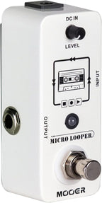 MOOER Micro Looper Guitar Loop Pedal Effect Pedal with 30 Minutes Recording Time, Unlimited Overdubs, Pure Sound for Electric Guitar