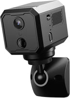 2K WiFi Indoor Camera with 64GB SD Card, Battery Powered Security Cam, 180-Day Standby, Night Vision, Real-Time Alert, Baby Monitor, Pet Cam for Home or Office, App Controled Movtion