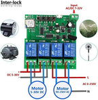 Newgoal 4 channelsWiFi Wireless Smart Switch Inching Self-locking Relay Module, be applied to access control Tuya SmartLife APP,DIY WIFI Garage Door Opener With 433 MHz RF remote control