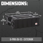 Gator Cases Pro Series 3U Rack Case with Shallow 13" Depth, Roto Molded Made in USA (G-PRO-3U-13)