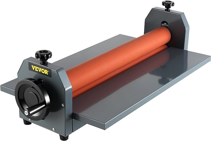 VEVOR Manual Cold Roll Laminator Commercial Professional 25 Inch 1.18" Thickness Foldable Roll Laminating Machine Vinyl Photo Film Mounting Laminator for Uses 25"Max Film Width