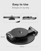 Aurzen Projector Foldable Stand, Ultra-Compact with Easy Setup, 180° Rotation, Compatible with TMY, HAPPRUN, Yaber, Epson & Most Projectors (¼-Inch Screw, Only Stand)