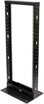 NavePoint 25U 2 Post Open Frame Server Rack for 19 Inch Equipment, AV, Networking, Data & IT Devices, 2-Post Rack 25U 881lbs Weight Capacity, Black