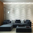 Art3d Decorative 3D Wall Panel, 32 Sq.FT PVC Interior Wall Decor for Living Room, Bedroom, Lobby, Office, Shopping Mall, White