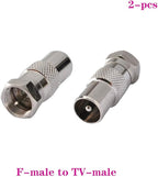 RedYutou F Type to TV Type Series （F Type Female/Male） to （TV Type Pal Male/Female） Coaxial Adapter Connectors (Pack of 8)