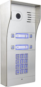 GBF Smart Full IP Video Door Station/Smart Video Intercom System for 4 Unit Apartment (GBF-PL963PM4U-POE)- 1080P Camera, Built in POE, Control Two Locks remotely, Smart Keypad
