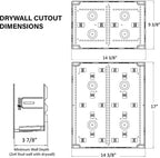 Legrand - OnQ Cable Management, In-Wall Media Box, Dual Purpose Structured Wiring Enclosure, TV Home Theater Recessed Storage Box, 17 Inch, White, ENP1700NA