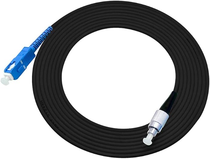 Jeirdus 150M SC to FC Outdoor Armored Simplex 9/125 SM Fiber Optic Cable Jumper Optical Patch Cord Singlemode 150Meters 492ft SC-FC