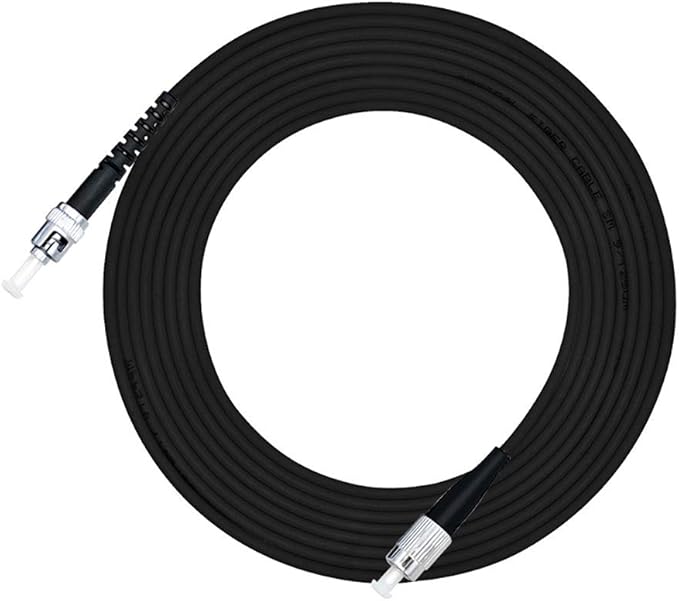 Jeirdus 15M FC to ST Outdoor Armored Simplex 9/125 SM Fiber Optic Cable Jumper Optical Patch Cord Singlemode 15Meters 49ft FC-ST