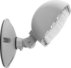 Lithonia Lighting Weatherproof LED Emergency Light Remote Head, One Single Head Emergency Light for Business, Indoor and Outdoor Use, Square, Gray (ERE GY SGL WP SQ M12)