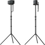 ULTIMEA 2-Pack Universal Height-Adjustable Speaker Stands, Black Floor Speaker Stand with 3KG Capacity, Extendable from 62cm to 93cm for Satellite Speakers, Steady 310