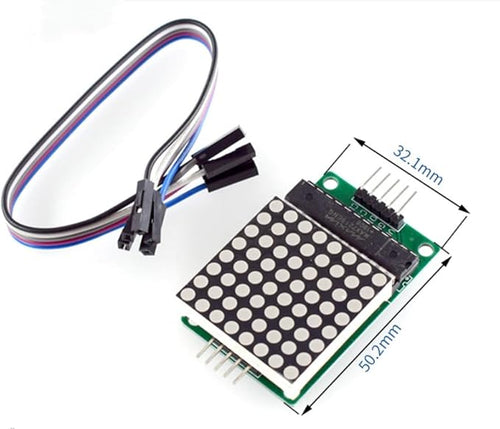5 Pcs MAX7219 Dot Matrix Module 8x8 LED Display Modules for Arduino Raspberry Pi Microcontroller with 5Pin Wires Red
