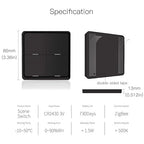 ZigBee Wireless Remote Control Smart Switch Wall Panel Transmitter,Requires MoesGo zigbee Hub,Smart Life/Tuya APP Remote Control, Wireless Button for Smart Home Devices and Scenes Black