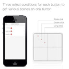 ZigBee Wireless Remote Control Smart Switch Wall Panel Transmitter,Requires MoesGo zigbee Hub,Smart Life/Tuya APP Remote Control, Wireless Button for Smart Home Devices and Scenes White