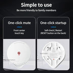 4-in-1 Carbon Monoxide Detector, Wireless Battery CO and Gas Alarm with Temperature and Humidity Monitors, No Plug Needed Portablhe CO Methane Gas Detector for Home, Kitchen and Bedroom