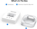 AKKYAJAURE Mac mini M4 Dock Stand, Aluminum Desktop Stand Mount for New Mac mini M4 and M4 Pro, Improved Cooling, Easy Power Button Access & Desk Organization – Essential Mac mini M4 Accessories