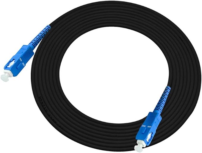 Jeirdus 5M SC to SC Outdoor Armored Simplex 9/125 SM Fiber Optic Cable Jumper - Optical Patch Cord, Singlemode, 5Meters, 16ft