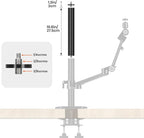 TARION Modular Base Extension Rod - 21.6"/55cm Extension Pole Set (2× 10.8" Sections) Compatible with Titanrig Lite Z, Desktop, Studio, Cart Products