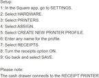 EOM-POS Hardware Bundle for Square - Cash Drawer, Mounting Brackets, Thermal Receipt Printer [Compatible with Square Stand and Square Register]