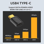 chenyang USB C Connector USB4 Type C 240W Power 40Gbps Data 8K Video Extension Connector Adapter for NS Phone Laptop