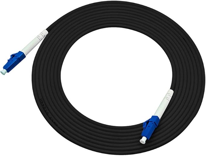 Jeirdus 300M LC to LC Outdoor Armored Simplex 9/125 SM Fiber Optic Cable Jumper Optical Patch Cord Singlemode 300Meters 985ft LC-LC