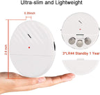 EverNary Window Vibration Alarm,6Pack 125dB Loud Ultra-Slim Anti-Theft Alarm for Door and Window Glass Break Sensor Alert with Adjustable Sensitivity (6, White)