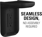 Sanus Outlet Shelf - Holds Any Device Up to 10lbs & Installs in Seconds - Includes Standard & Decora Style Outlet Covers & Integrated Cable Management Channel - Works for Sonos & Smart Home Speakers