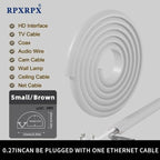 RPXRPXSide Open One Cord Cable Raceway Wire Cover for Cords, Our Cable Track is Best Suited for one Wire (Diameter <0.27"),Wire Raceway Management Cable Concealer Channel (White, 390in)