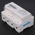 MOUMOUTEN 220 380V 20 80A Digital Electric Power Meter, 3 Phase KWh Meter, Energy Consumption Monitor, DIN Rail Installation, for Industrial and Commercial Use