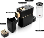 Mini Espresso Coffee Machine for Capsules Compatible with Nespresso OriginalL Machine, Espresso Maker Single Serve, Bestpresso Coffee Capsules Peet's Espresso more (Black)