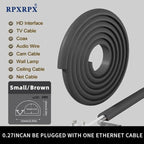 RPXRPXSide Open One Cord Cable Raceway Wire Cover for Cords, Our Cable Track is Best Suited for one Wire (Diameter <0.27"),Wire Raceway Management Cable Concealer Channel (Black, 390in)