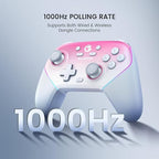 GameSir Super Nova Wireless Gaming Controller for PC/Switch/Switch 2/iOS/Android, 1000Hz Polling Rate, Hall Effect Stick & Trigger, Rubberized Grips, RGB Lighting, 1000mAh - Pink