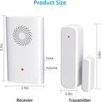 Door Chime, Wireless Door Open Sensor Alarm When Entry Business/Office/Store (500ft Range 51 Ringer Adjustable Volume) Home Alert Bell for Kid/Toddler Safety, 1 Receiver+3 Sensors