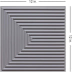 From Plain To Beautiful In Hours 9004 Depth Tier PVC 12 in x 12 in Peel and Stick Wall Panels (Covers / 10 sq.ft), Milky Grey, 10 Piece