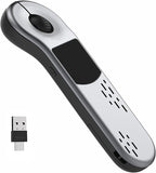 GUVOHUT Air Mouse for PC/iOS/Android with Touchpad Bluetooth 2.4G Remote Control for PowerPoint/Keynote/Tiktok/Camera/Kindle App Rechargeable Wireless Presentation for PPT Pointer (Silver)