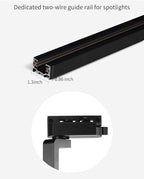 Gpaillumic LED Track Lighting Heads Compatible with H Type 2-Wire Rail Ceiling Spotlight for Indoor Cafe Bar Dining Room Restaurant Lighting