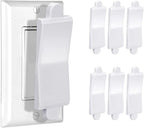 White, 6-Piece: Child Proof Switch Blocker and Cover for Light Switch, Lock Out in Style