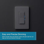 Lutron Diva Smart Dimmer Light Switch for Caseta Lighting (Lutron Smart Hub Required), for LED Lights, 150W, Single-Pole/3-Way, No Neutral, Ivory (DVRF-6L-IV)