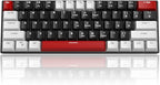 Camiysn 60% Mechanical Gaming Keyboard,Mixed Color Keycaps Gaming Keyboard with Linear Red Switches, Detachable Type-C Cable Mini Keyboard with Blue LED Light for PC/Laptop