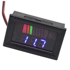Battery Charge Level Indicator Universal Car Battery Capacity Meter Tester Checker 12V-72V Blue Car Tester Motorcycle Checker Capacity Meter