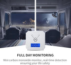 Carbon Monoxide Detector 2 Pack,Battery Operated CO Detector Alarm with Digital LCD Display & Loud 85dB Alarm,Travel Carbon Monoxide Alarm，High Accuracy Portable CO Detector for Home/Hotel/Kitchen/RV