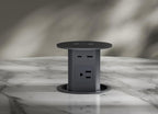 MAZZGOFOR Pop up Outlet - 4-inch Hole,4-AC Outlet,20W USB C,15W Wireless Charging,2-USB Port,Desktop Recessed Grommet Power Outlet for Kitchen Island Countertop,6 ft Cable,Grey