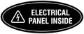 Signs ByLITA Oval Electrical Panel Inside Sign (Black) - Small