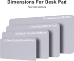 Aothia Large PU Leather Desk Pad Protector - Non-Slip Mouse Pad & Writing Mat for Office/Home, Waterproof, Easy to Clean (23.6" x 13.7", Smoky Lavender)