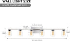 SADENICEL 6 Light Brushed Nickel Bathroom Light Fixtures, LED Vanity Lights Crystal White/Neutral/Warm Bathroom Lights Over Mirror for Bathroom, Bedroom,Living Room (6 Light)