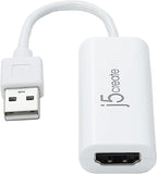 j5create USB to HDMI Display Adapter- USB to HDMI 1080P Cable Converter Adapter for Windows (JUA195)